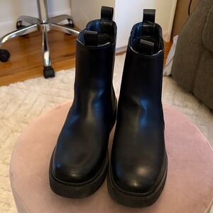 a new day Sleek Black Moto Boots